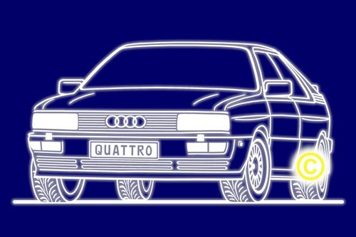 Audi Quattro Damen Poloshirt