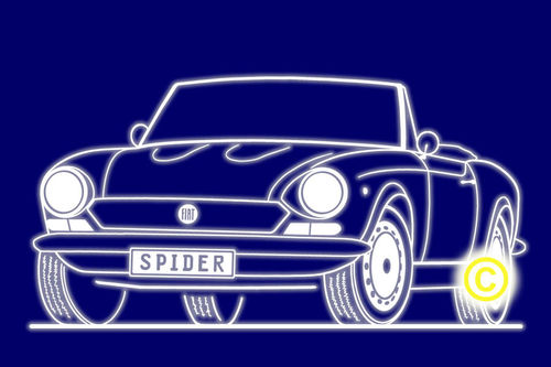 Fiat 124 Spider Stockschirm